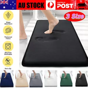 Non Slip Bath Mat Extra Large Bathroom Rug Toilet Pedestal Mats Water Absorbent - Picture 1 of 16
