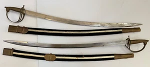 Lot of 2 Vintage Indian Horse Head Ceremonial Dress Swords Brass Handle - Picture 1 of 12