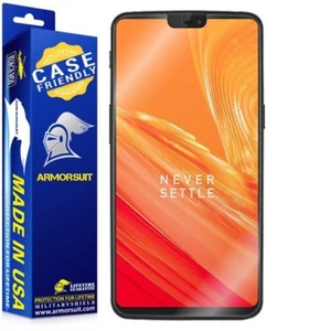 [2 Pack] ArmorSuit MilitaryShield OnePlus 6 Case-Friendly Screen Protector - Picture 1 of 6