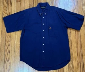 Disney Originals Kurzarm Hemd mit Knopfleiste Blau Mickey Mouse Herren Large Baumwolle - Bild 1 von 8