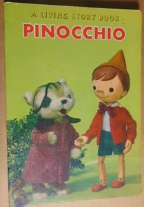 Hardcover um 1967 Japanisch A Living Story Buch Pinocchio, 8 dicke harte Seiten - Bild 1 von 5