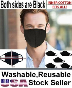 5 Stück Reutilizables, Lavable, Algodón, Cómodo, Máscara Gesichts- De Doble Capa - Picture 1 of 7