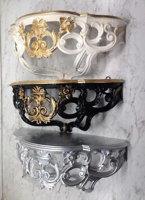 Wandkonsole Barock Antik Hängekonsole 40x17 Wandablage Spiegelkonsole Wandregal - Bild 1 von 4