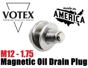 Stainless Steel Engine Oil Drain Plug with NEODYMIUM Magnet (M12 x 1.75 MM) - Picture 1 of 14
