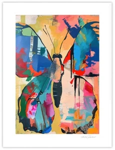 "Impresión artística BUTTERFLY II 18x24"" firmada a mano por el artista Stephen Chambers" - Imagen 1 de 1