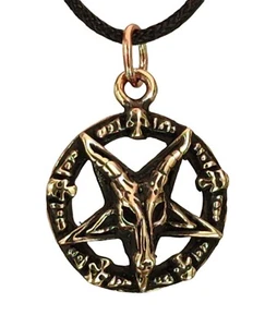 Pentagramm Anhänger Bronze Baphomet Drudenfuß Satan Teufel schwarze Magie Nr 123 - Bild 1 von 7