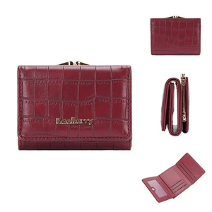 Portable Short Wallet Crocodile Pattern Money Bag Coin Purse Women Wallet - Picture 1 of 11