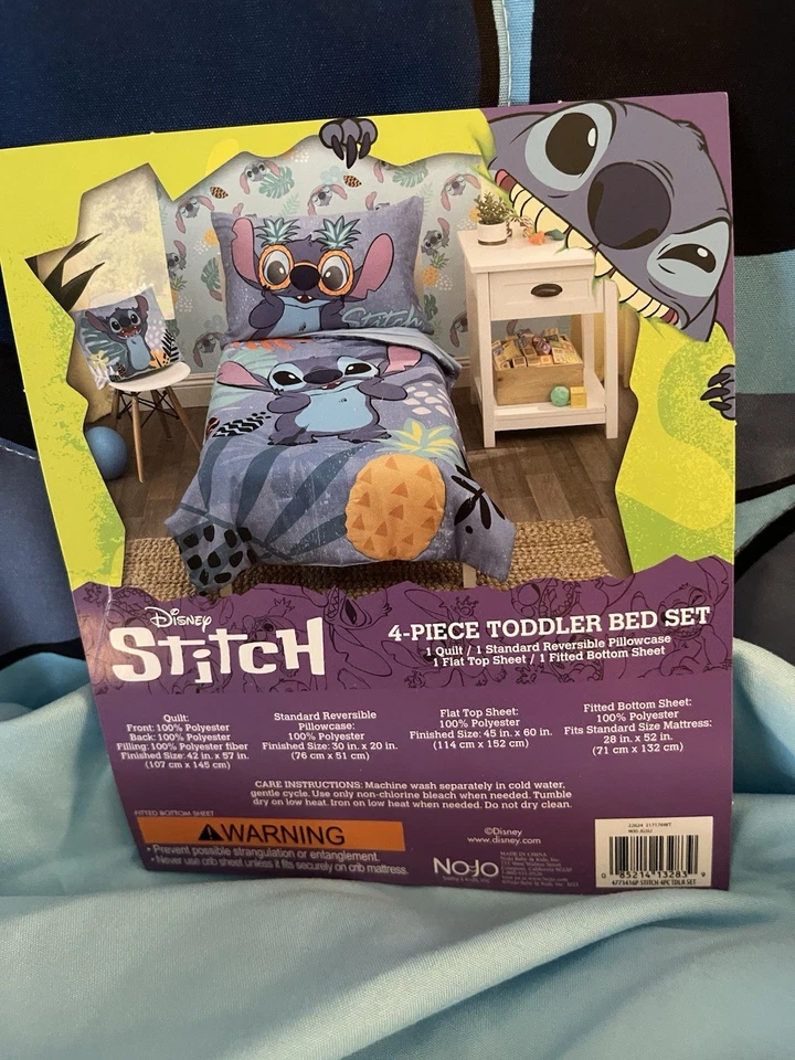 Комплект постельного белья для ребенка ясельного возраста Stitch из четырех предметов - Изображение 1 из 1