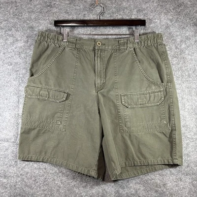 Шорты мужские Basic Editions L хаки оливковый классический крой карманы для груза 100% хлопок - Изображение 1 из 4