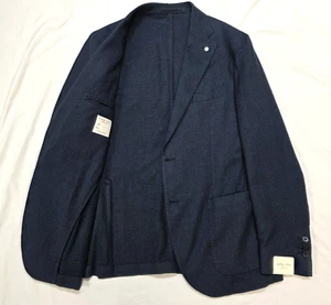 $ 795 neu LBM 1911 Baumwolle Blazer Sport Mantel Herren 42 R EU 52 marineblau Fischgrätmuster - Bild 1 von 8