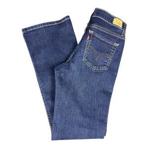 Levis 512 Bootcut perfekt schlankmachende Jeans blau dunkel Stretch Damen 8 Large Curvy - Bild 1 von 11