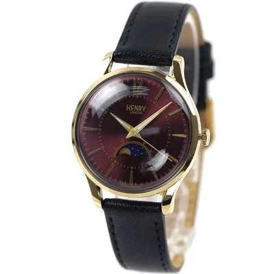 [Caixa de saída] Henry London relógio feminino unissex fase da lua HL34-LS-0428-TT - Imagem 1 de 4