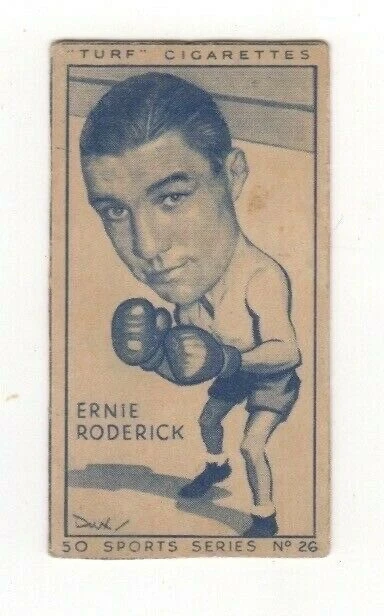 Sports 1949 Cigarette Card - Boxing, Ernie Roderick - Image 1 of 1