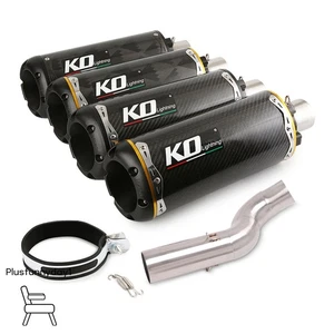 For Triumph Street Triple 765S R RS 2017-23 51mm Exhaust Muffler Mid Pipe Carbon - Picture 1 of 15