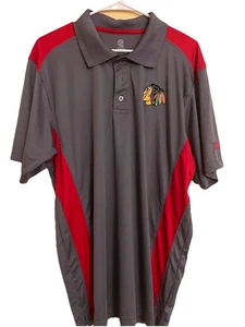 BLACKHAWKS NHL Authentic Polo Shirt Chicago  Hockey Men’s Athleisure XL - Picture 1 of 5
