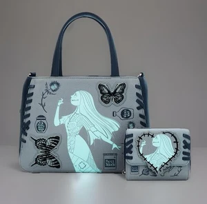 Nuevo con etiquetas Loungefly Disney Pesadilla antes de Navidad Sally Icons Bolso Cartera Conjunto - Imagen 1 de 9