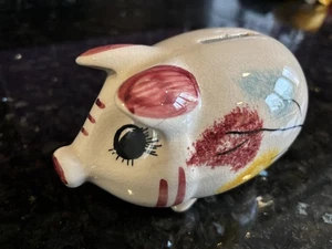 Vintage Ceramic Piggy Bank Money Box With Stopper Excellent Condition - Picture 1 of 8