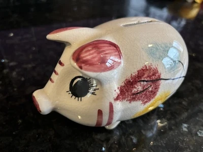 Vintage Ceramic Piggy Bank Money Box With Stopper Excellent Condition - Image 1 of 4