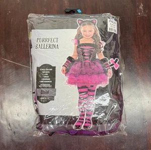 Costume Halloween Ballerina Gatto Purrfect BAMBINO GRANDE (12-14) Vestito Fascia Coda - Foto 1 di 4