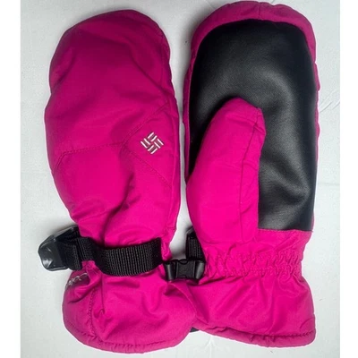 Columbia Youth Size Medium Pink Black Waterproof Insulated Ski Mittens - Image 1 of 4