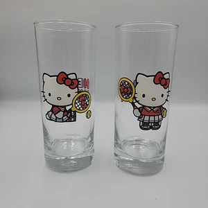 Sanrio Hello Kitty Drinking Glass Mint Condition 6.75” Tennis Ocean Thailand - Picture 1 of 7