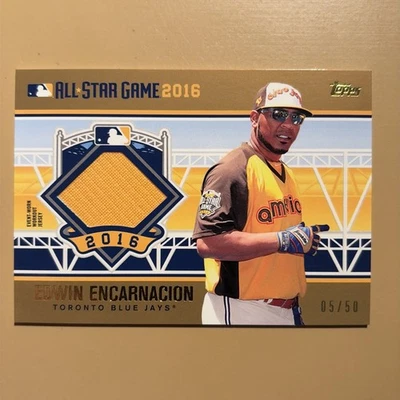 2016 Topps Chrome Update All Star Stitches Relics Edwin Encarnacion ASTIT-EE /50 - Image 1 of 2