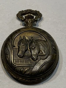 Vintage Arnex Incabolic Pocket Watch Swiss 17 Jewels Runs Horseshoe Detail - Picture 1 of 11
