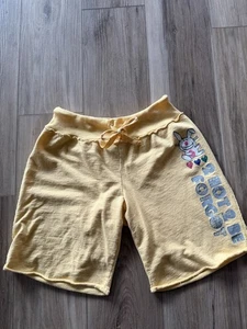It’s Happy Bunny „2 Hot To Be Forgot“ Y2K Shorts Kordelzug gelb Junior Größe L - Bild 1 von 8