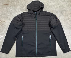 Zero Restriction Quilted Puffer Jacket Men’s XL Black Hybrid Zip Hooded Golf NEW - Picture 1 of 18