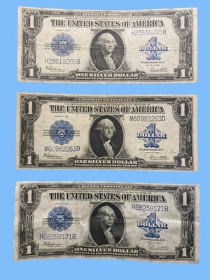 1923 One Dollar Note ~ $1 Silver Certificate ~ VF+ XF Bill Blue Seal Large RARE! - Image 1 of 3