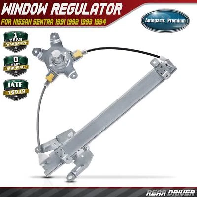 Regulador de ventana manual trasero izquierdo para Nissan Sentra 1991 1992 1993 1994 manual Foto 1 de 4