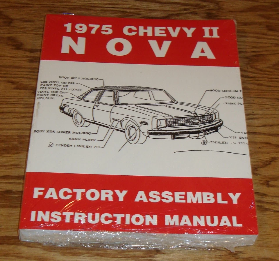 Chevrolet Chevy II Nova 1975 manual de instrucciones de montaje de fábrica 75 Foto 1 de 1