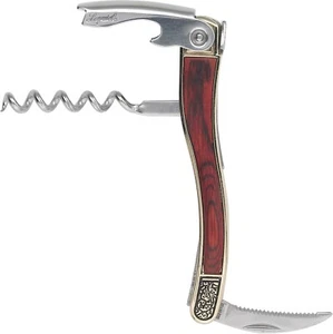 Trudeau Laguiole Red Stablewood Waiter's Corkscrew - Picture 1 of 5