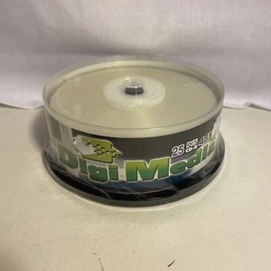 Digi Media CD-R 80Min/700MB Professional Silver 48X Speed Blank Discs Spindle 25 - Picture 1 of 5