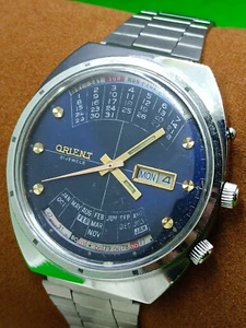 vintage Orient College Watch Perpetual Multi Year Calendar Automatic 21 Jewels - Picture 1 of 16