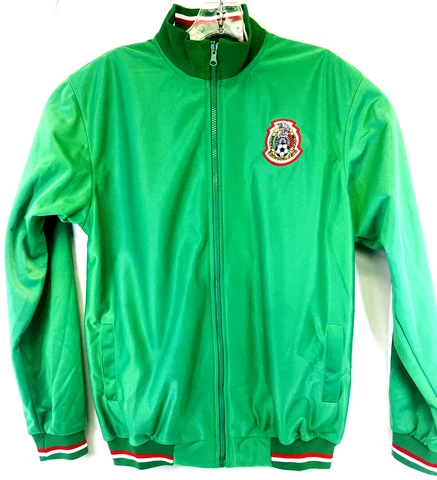 Mexico Soccer Mens Medium Full Zip Green Windbreaker Jacket (O31) NW/OTs Cover
