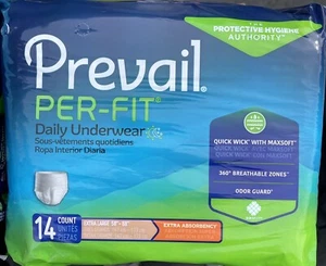 Prevail Per-Fit Daily Underwear Extra Absorbency Extra Large(58"-68"), 14 count