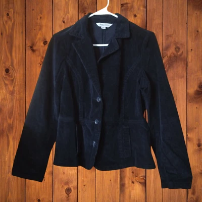 BLAZER MUJER ST. JOHN'S BAY PM NEGRO PANA BOTÓN DELANTERO MANGA LARGA Foto 1 de 4