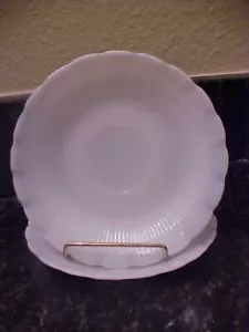 1930s ~RARE ~CHINEX OXFORD PATTERN~2 ~ White 5-7/8" Saucers ~CORNING GLASS WORKS - Picture 1 of 6
