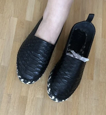Proenza Schouler Espandrilles Ballerina Python Schlange schwarz Größe 37  - Bild 1 von 4