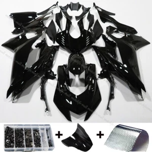 Glossy Black Bodywork w/ Bolts Fairing Kit for Yamaha YZF R6 2017-2020 18 19 ABS - Picture 1 of 9