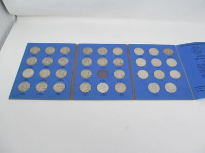 34 Dollaro D'Argento Mezzo Di Benjamin Franklin 1948 A 1963 Lotto Libro Blu - Immagine 1 di 4