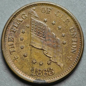Ficha patriótica de la Guerra Civil 1863 206/320a R-3 AU - Imagen 1 de 2