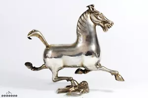 More details for chinese solid silver  han dynasty flying horse &amp; swallow 290g