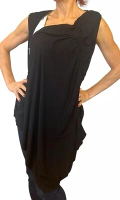 CHAQUETA CHALECO RICK OWENS LILIES NEGRO ACANALADO SIN MANGAS CREMALLERA ASIMÉTRICA 8 NUEVO CON ETIQUETAS Foto 1 de 4