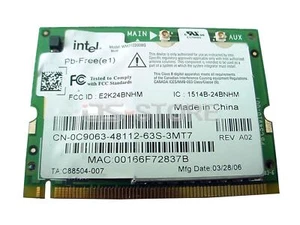 Intel WM3A2200BG 2200BG Mini PCI WLAN Wireless WiFi Karte Gerätemodul 802.11g - Bild 1 von 1
