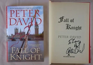 Signed 1st Ed FALL OF KNIGHT Peter David 2006 HARDCOVER KNIGHT LIFE BOOK - Imagen 1 de 3