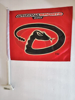 NEW Diamondbacks Double Sided 14" x 12" Car Flag 2012 Dback SGA - AZ Sports 620 - Image 1 of 4