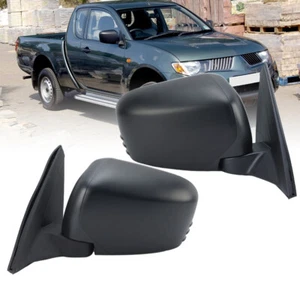 Pair Manual Door Mirror Assembly For Mitsubishi Triton Ute MN ML 2006-2015 L+R - Picture 1 of 13