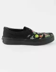 VANS Classic Slip-On Trippy Drip Black/Glow in Dark Kids Shoes Youth Sneakers - Picture 1 of 8